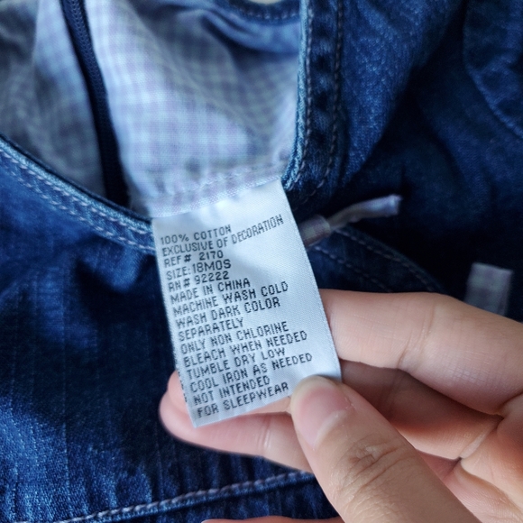 Carters Watch the Wear Denim Dress Size 18 Months - Picture 3 of 5